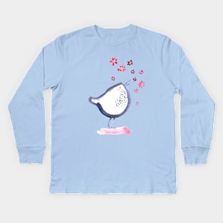 Bird Flower Song Kids Long Sleeve T-Shirt